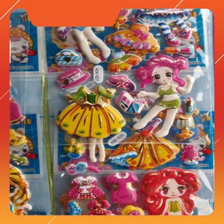 Đồ chơi dán hình thiết kế quần áo cho búp bê, 25 bộ quần áo, giày dép & phụ kiện (1 vỉ)