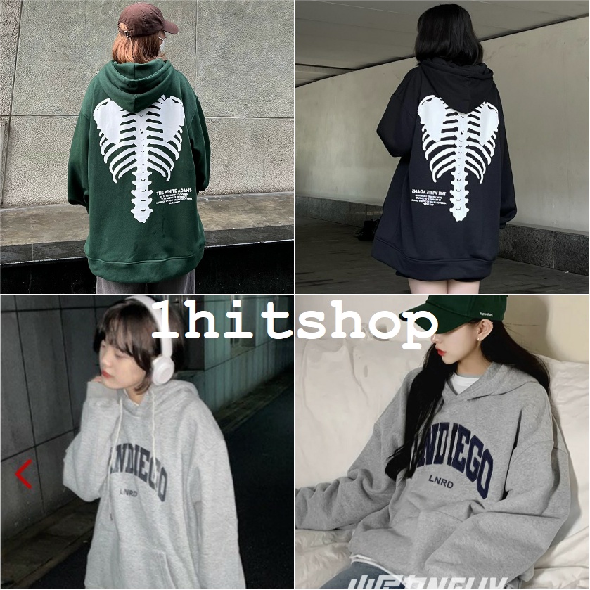 Áo Hoodie Xanh Lá THE WHITE ADAMS BỘ XƯƠNG và Ulzzang Unisex (Túi 2 bên hông) 1hitshop