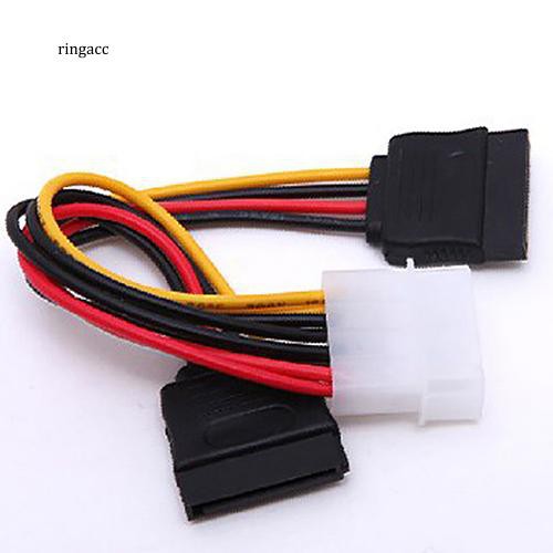 Dây cáp điện 1 đầu IDE 4 chấu Molex với 2 đầu SATA 15 chấu dành cho ổ cứng