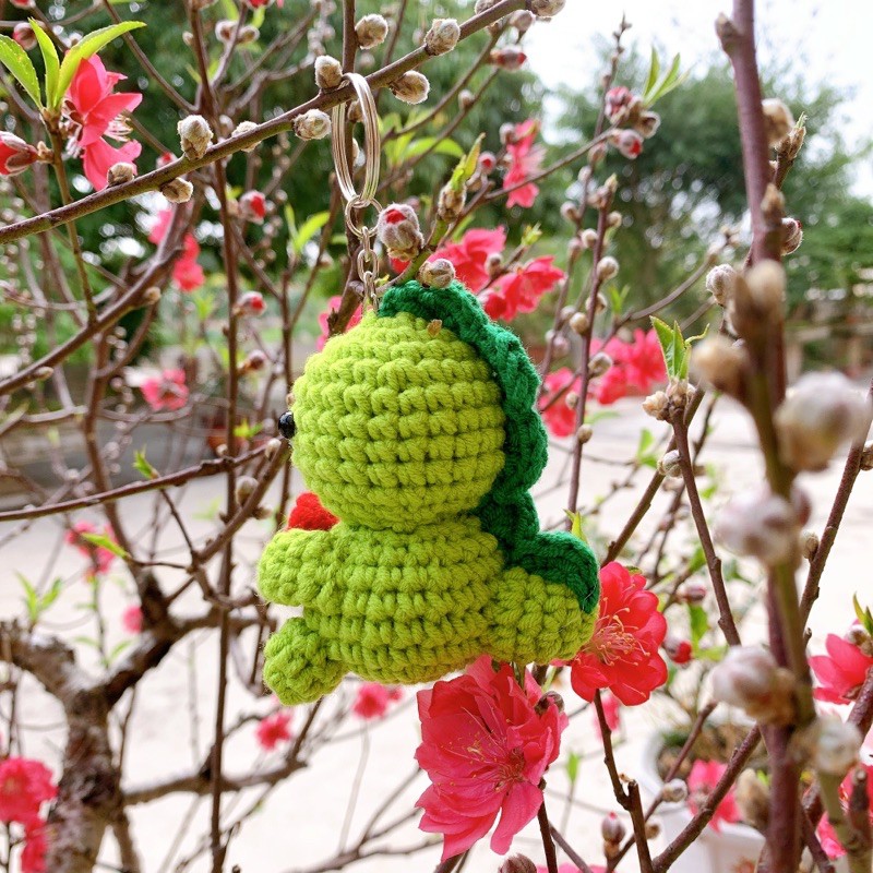 Móc Khoá khủng long cute - móc khoá len