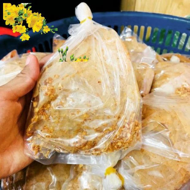 Bánh tráng tỏi muối nhuyễn xì ke