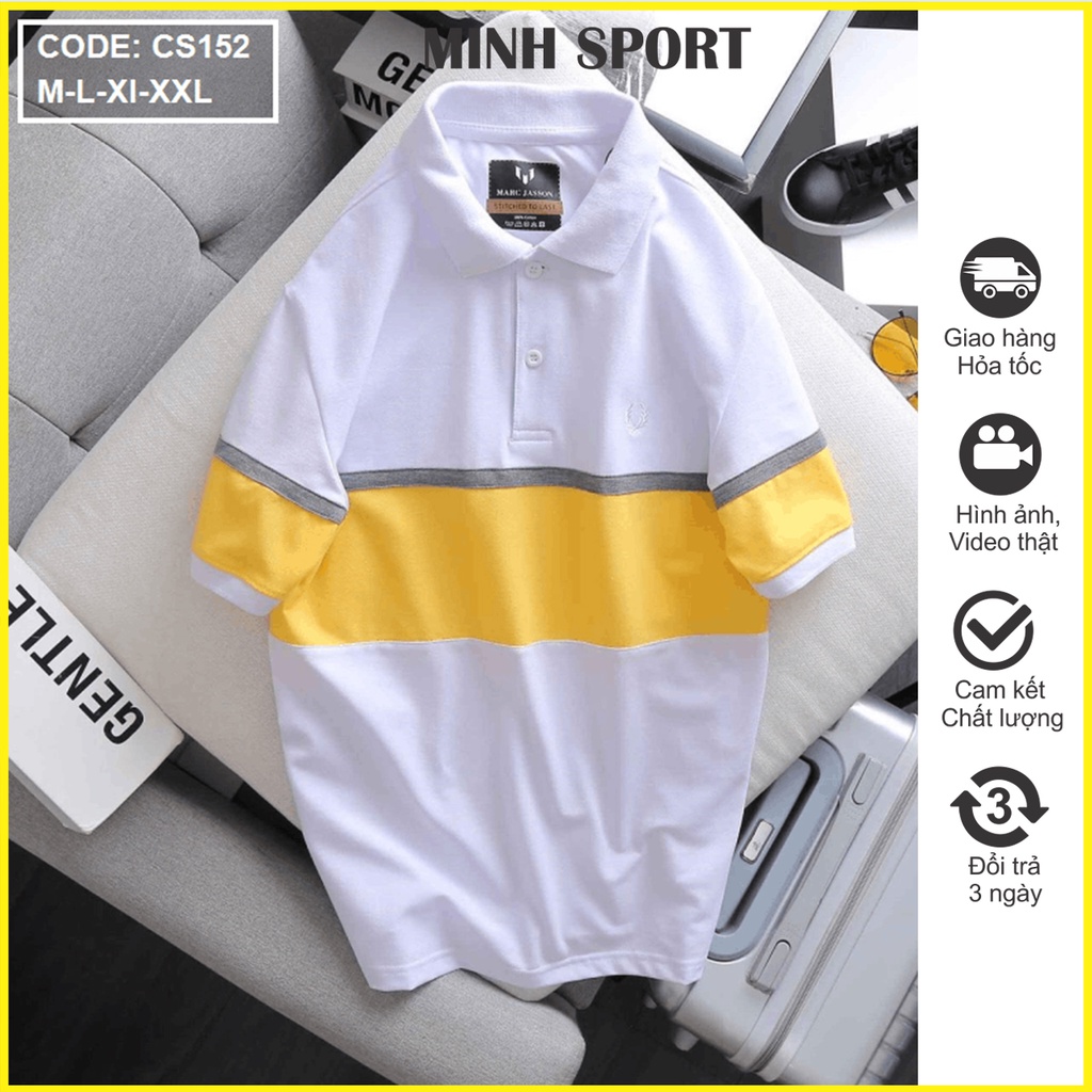 Áo Thun Polo Nam Cổ Bẻ Phối Sọc Thời Trang Cao Cấp mã AO.53