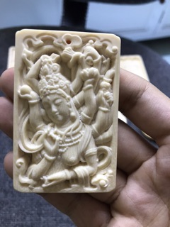 Mặt dây chuyền ngà phật quan âm