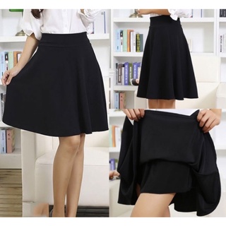HT-Chân váy big size xoè công sở màu đen có quần trong size béo mập 65-80kg