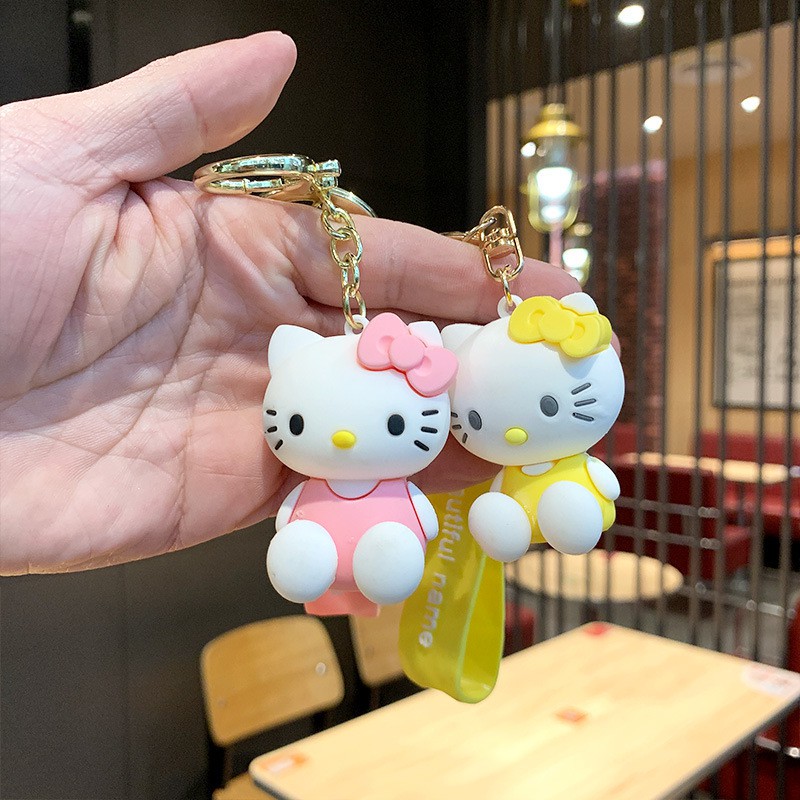 [Mã LIFEBOOK2 giảm 10% đơn 0Đ] Móc Chìa Khóa Cặp Đôi Hello Kitty Xinh Xắn,Chất Liệu PVC Cao Cấp