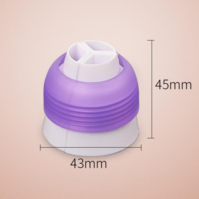 {FCC} 2PCS New Icing Russian Nozzle Converter Coupler Cake Cream Pastry Bag For Cookie{yancrane3.vn}