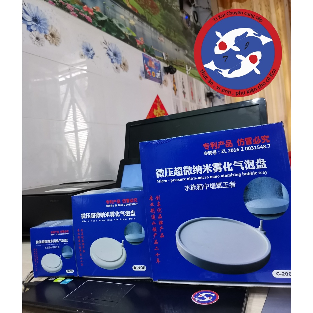 Đĩa sủi nano  oxy siêu mịn 5cm-10cm-20cm  dành cho hồ cá cảnh, hồ thủy sinh