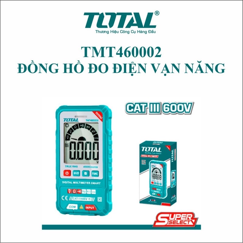 Đồng hồ đo điện kỹ thuật số  TOTAL TMT460002