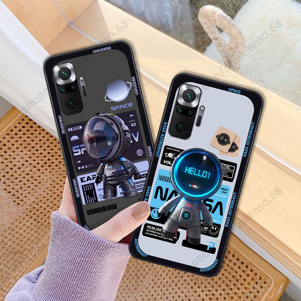 Ốp lưng Xiaomi Redmi Note 10 / Note 10 Pro hình người máy, robot nasa đáng yêu dễ thương