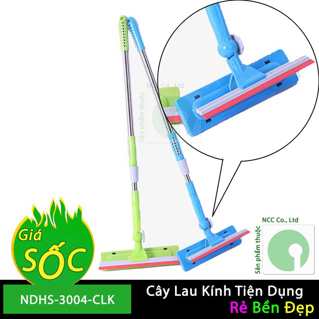 Cây Lau Kính Cán Dài Tiện Dụng cho Vệ sinh nhà cửa - NDHS-3004-CLK (Nhiều màu)