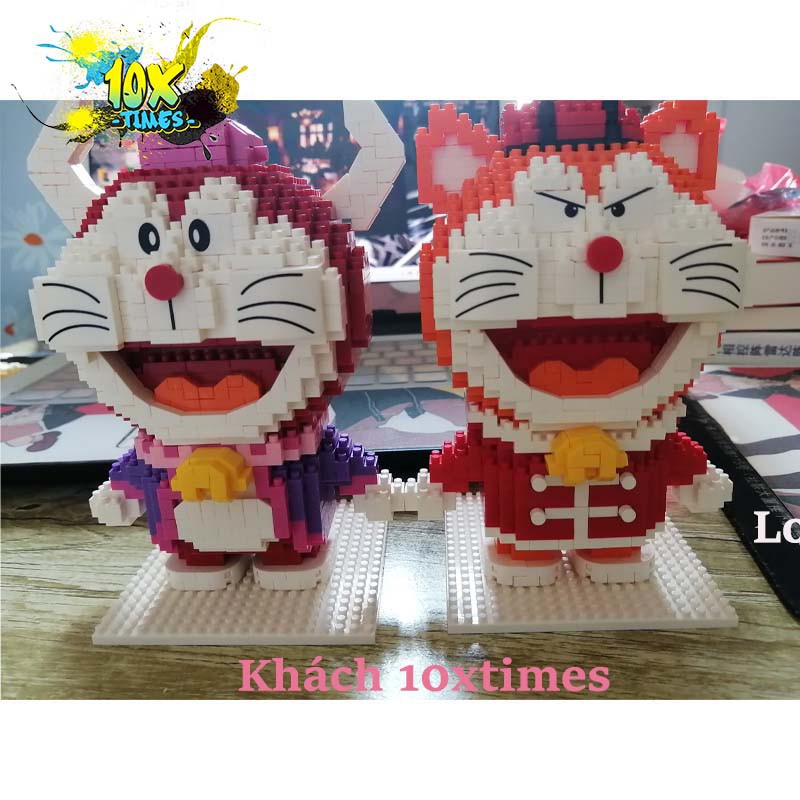 (size 15cm) Lego 3d doraemon hoạt hình doremon dễ thương, đồ chơi lắp ráp quà tặng bạn trai bạn gái, đồ decor