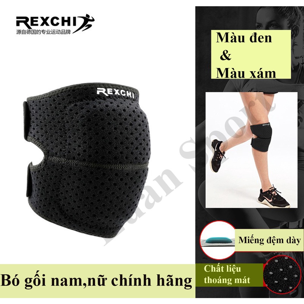 Băng đầu gối yoga chính hãng Rexchi , Bảo về gối tập gym và chơi thể thao, Có đệm cao cấp, đai thắt linh hoạt