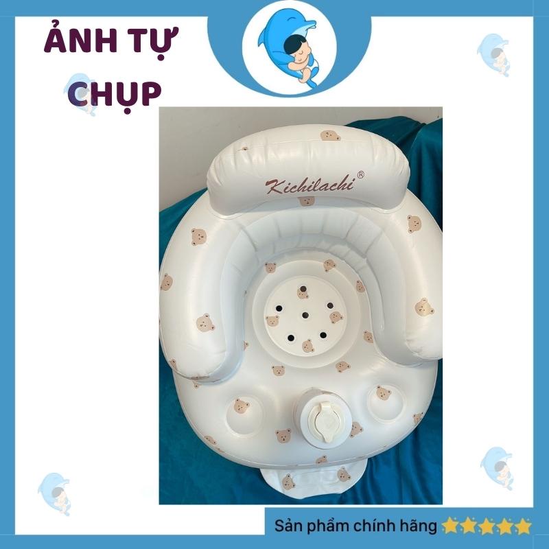 Ghế hơi tập ngồi ghế ăn dặm cho bé Kichilachi cao cấp gọn nhẹ dễ mang đi