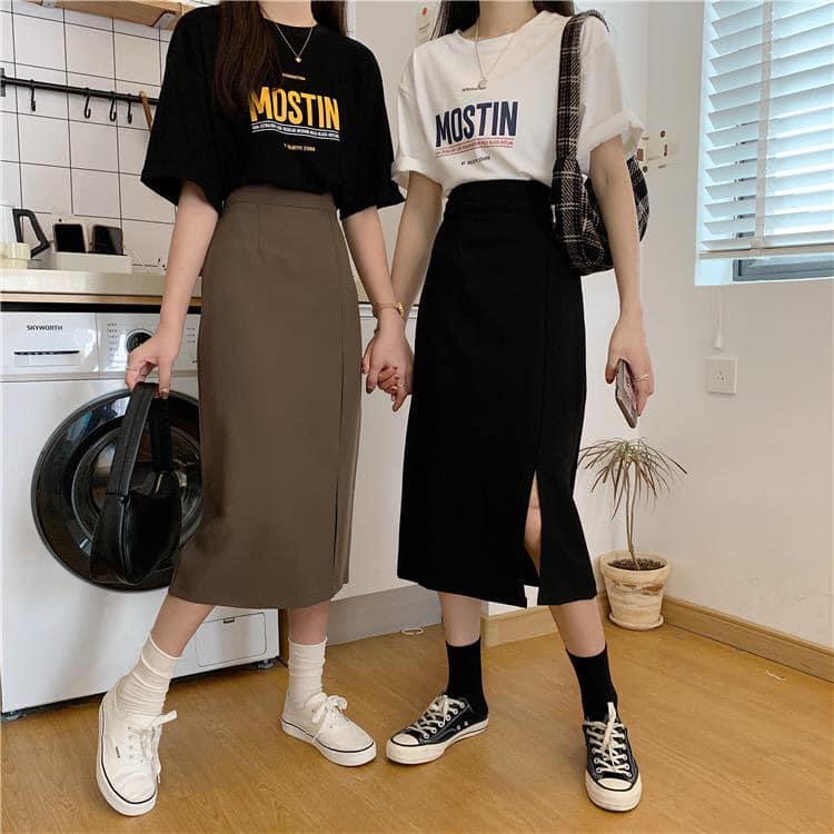 (SẴN ĐEN size M)- Chân váy xẻ dài Quảng Châu- Tikbook Store | BigBuy360 - bigbuy360.vn
