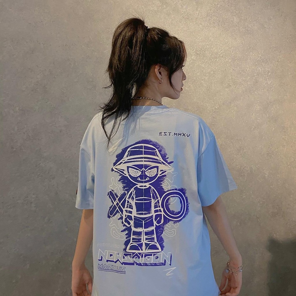 Áo thun NOWSAIGON MARCUS WUNDERKIND TEE Đen-Xanh unisex nam nữ form rộng | BigBuy360 - bigbuy360.vn