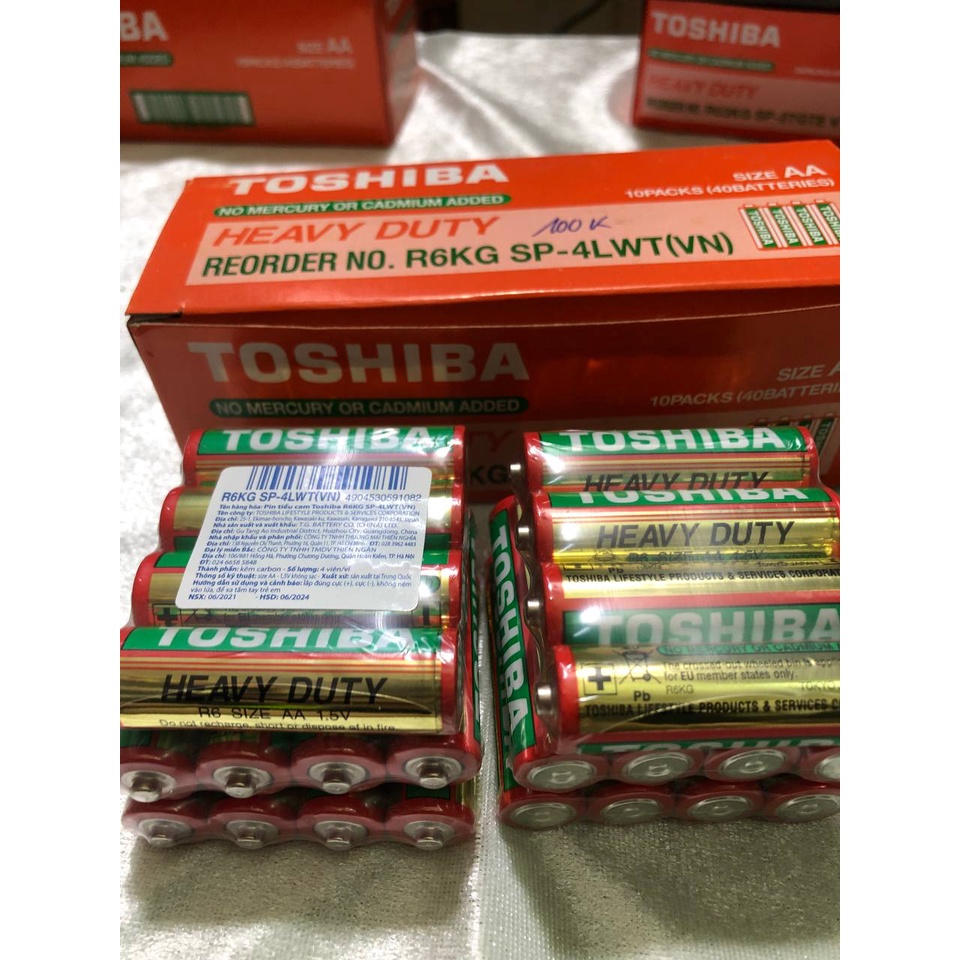 Pin toshiba AA vỉ 4 viên