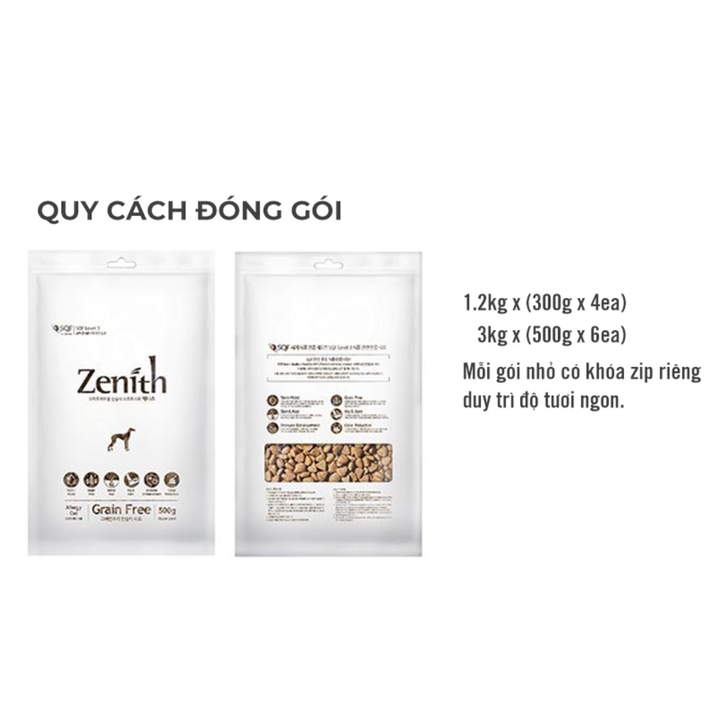 3kgTHỨC ĂN HẠT MỀM CHÓ GIÀ ZENITH SENIOR Cung cấp các dưỡng chất tốt cho sức khỏe của chó già.