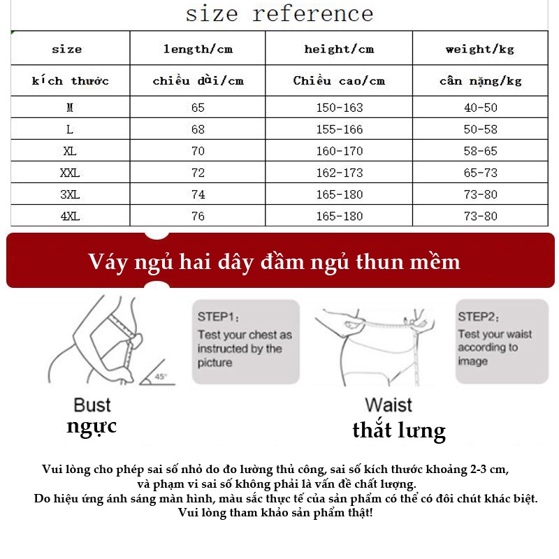 Đầm ngủ thun hai dây mềm mịn thoáng mát có cỡ lớn cho nữ | BigBuy360 - bigbuy360.vn