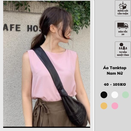 BIGSIZE 40-105KG Áo thun sát nách/ba lỗ/tanktop Nam Nữ Sói Store 5 màu