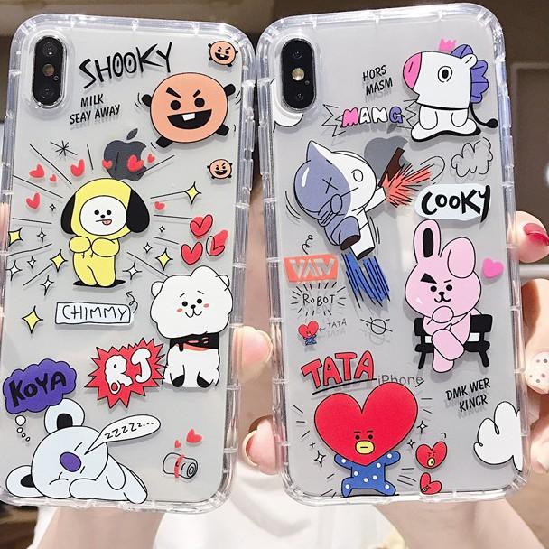 Ốp Điện Thoại Mềm Chống Sốc Hình Bt21 3 Cho Iphone 6 7 8 7 + 8 + 6 + Oppo Neo 5 Neo 7 R7S R7 Realme Xt Vivo S1 P