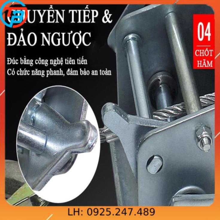 Tời Quay Tay 2000 LBS Tải Trọng 900 Kg Có Cáp Móc 8 Mét Liên Sơn