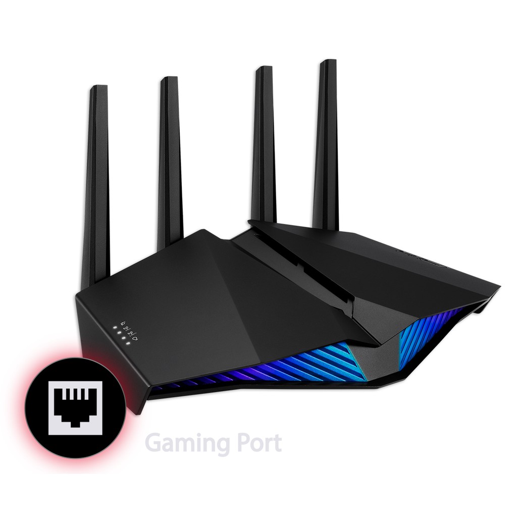 Router Wifi ASUS AURA RGB RT-AX82U Hai Băng Tần, Chuẩn AX5400 (Chuyên Cho Game Di Động)- Hàng Chính Hãng