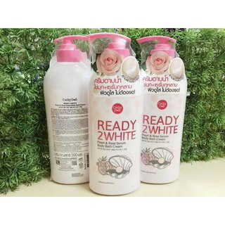 Sữa Tắm Trắng Da Ngọc Trai & Hoa Hồng Cathy Doll Ready 2 White Pearl & Rose Serum Body Bath Cream (500ml)