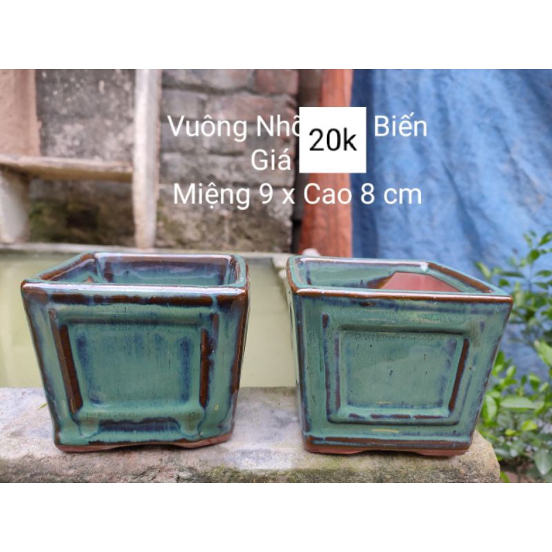 Chậu vuông hoả biến Side M9*9*H8