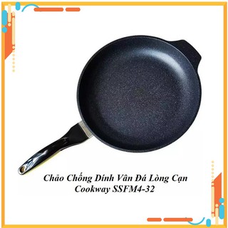 Chảo chống dính vân đá lòng cạn cookway ssfm4-32 32cm chính hãng