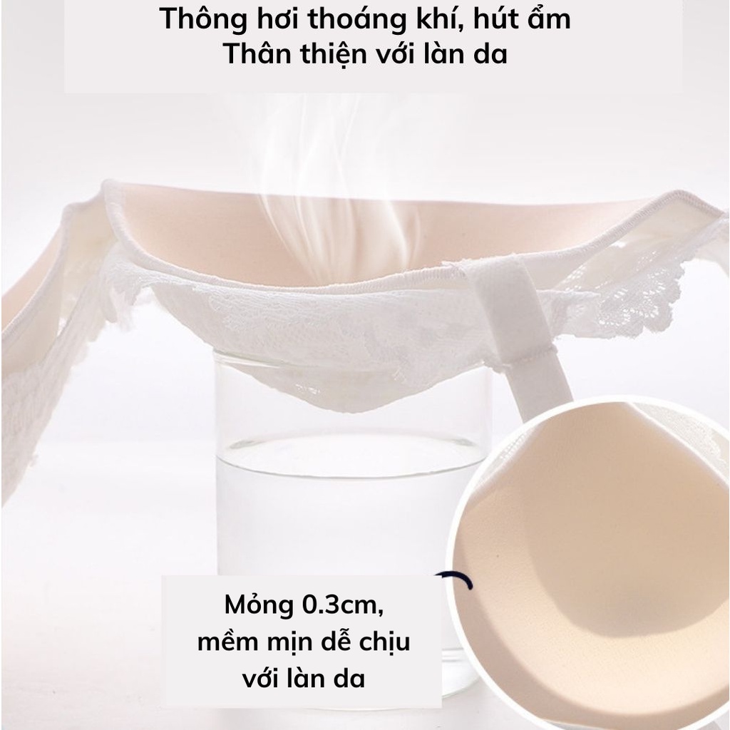 Áo ngực nữ ren hoa cao cấp, không gọng mút mỏng tạo khe siêu quyến rũ HLBOUTIQUE A2004
