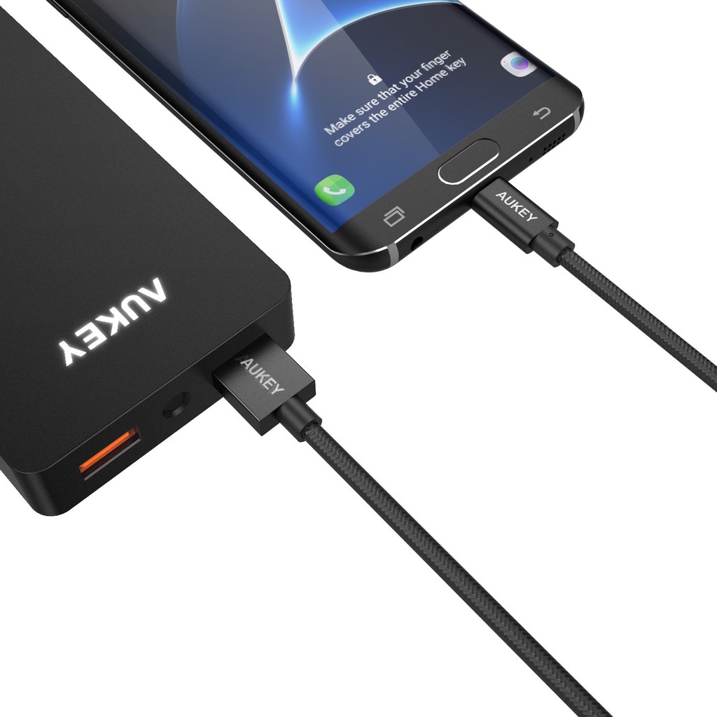 Dây Cáp Sạc USB Type-C Aukey CB-HD1 1.0m( Đen và vàng) - Bảo Hành 2 năm