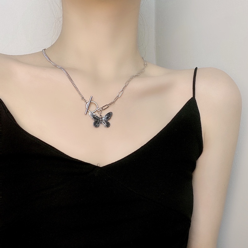 Vòng cổ hình bướm ULA shop cổ tích, thời trang Hàn Quốc lấp lánh hot DC12