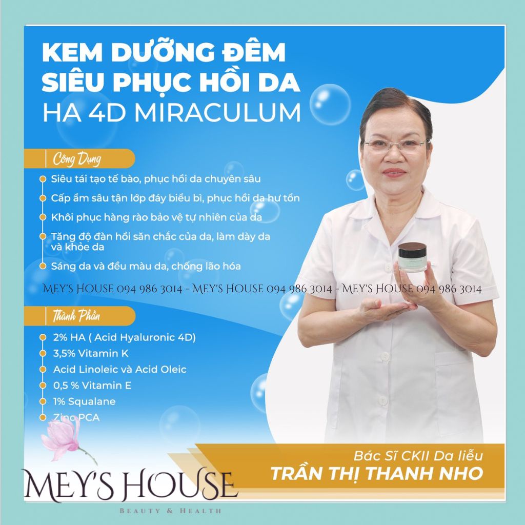 Kem Dưỡng Da Ban Đêm Miraculum Thermal Water Active Phục Hồi Da Chống Lão Hoá 50ml