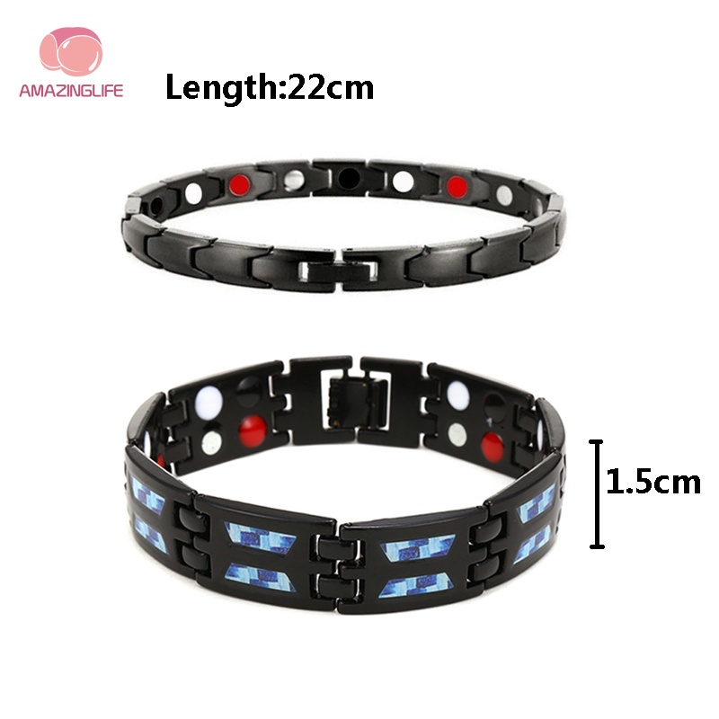 Vòng Tay Thép Titan Từ Tính Chăm Sóc Sức Khỏe Dành Cho Nam Và Nữ