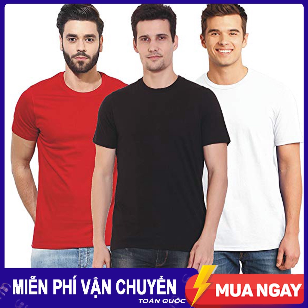 Áo Thun Trơn Nam Chất Liệu Cotton Cao Cấp Thoáng Mát Thoải Mái - Màu Ngẫu Nhiên BM03
