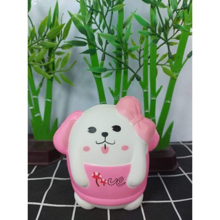 squishy cún đeo nơ