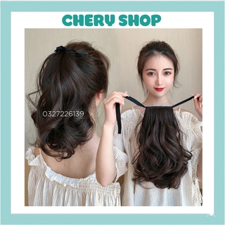 Tóc giả nữ cột ❤️❤️ FREESHIP ❤️❤️ cột ngắn xoăn đuôi kute 25cm mã c25