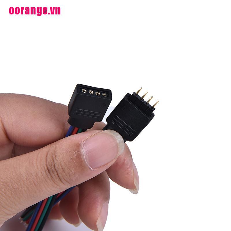Set 10 Cáp Nối Đầu Đực + Đầu Cái 4-Pin Cho Dây Đèn Led 3528