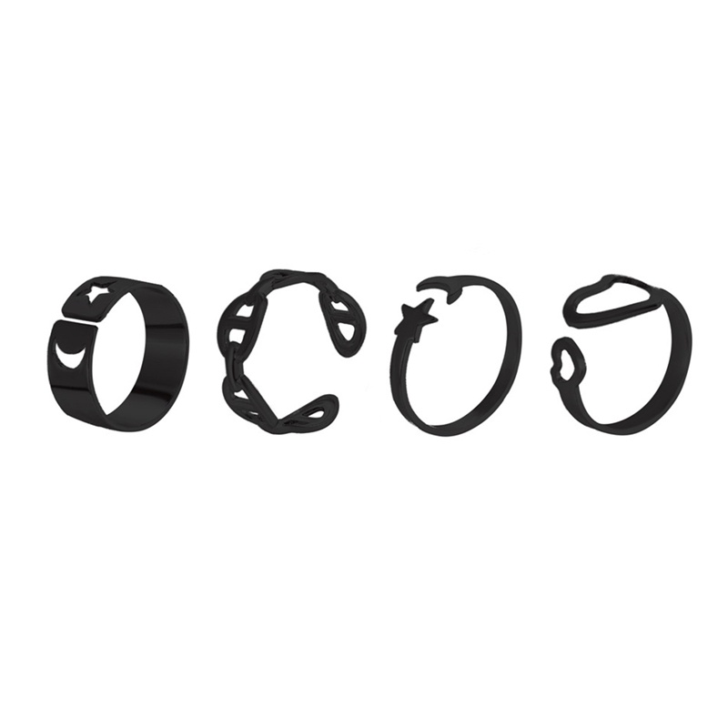 Tmdbyx Bộ Nhẫn Đeo Khớp Ngón Tay Nhiều Màu Sắc Họa Tiết Mặt Trăng Phong Cách Bohemian Cổ Điển Dành Cho Nữ