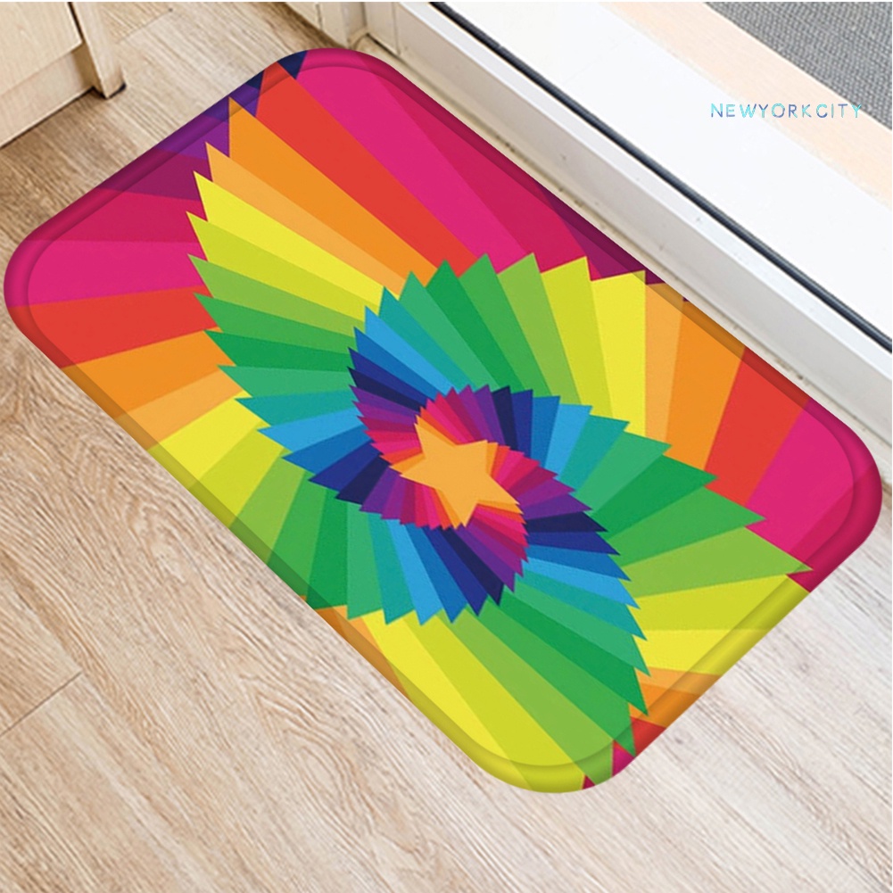 Thảm lót cửa chùi chân Chống Trượt Màu Sắc Tương Phản Cho Phòng Khách / Phòng Tắm