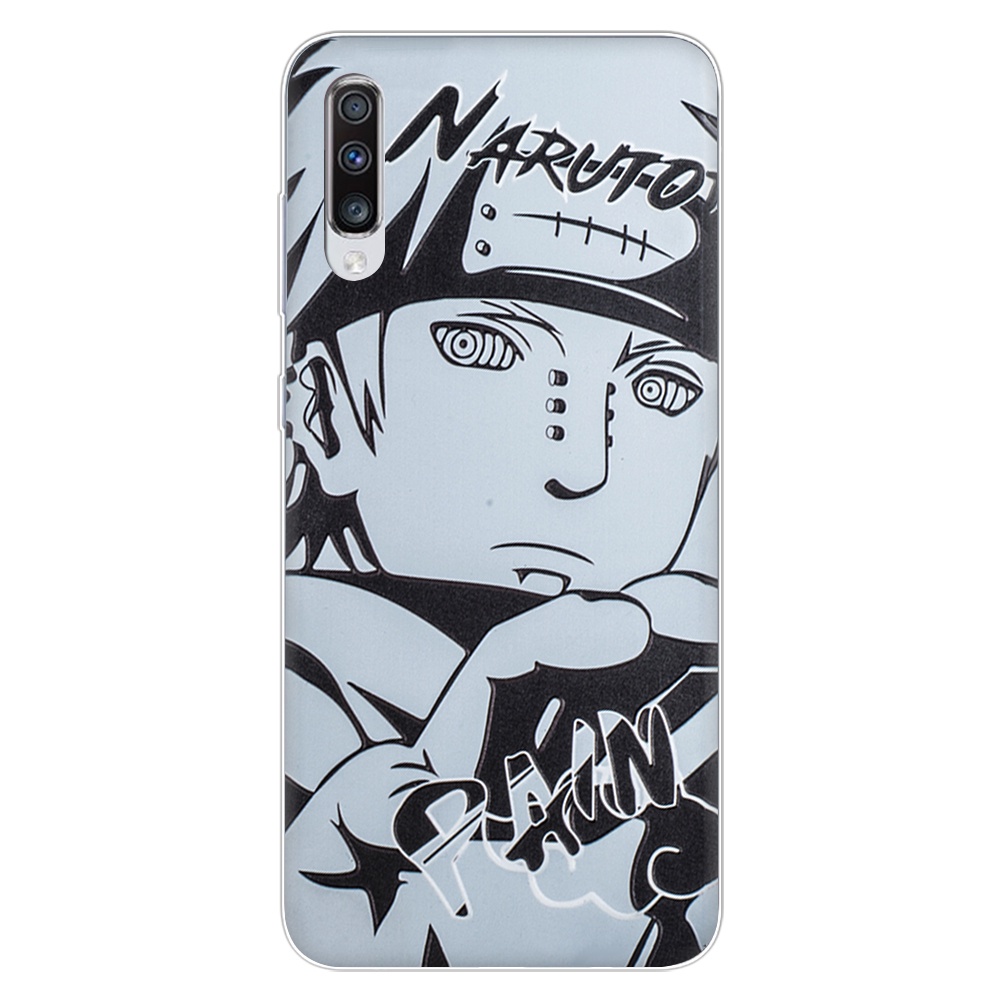 Ốp điện thoại trong suốt in hình anime Naruto cho Samsung A01/A5 2017/A6 2018/A6 Plus 2018/A7 2018