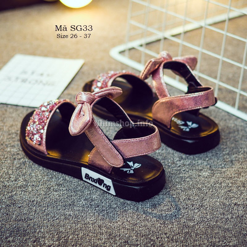 HOT TREND 2020 SANDAL BÉ GÁI 3 - 12 TUỔI MÀU HỒNG DA MỀM ĐÍNH NHŨ ĐIỆU ĐÀ VÀ DUYÊN DÁNG SG33 Kèm ảnh THỰC TẾ