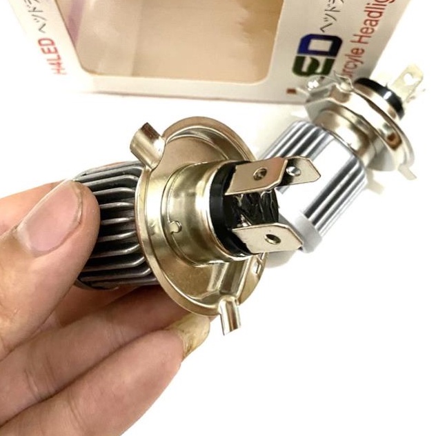 Đèn Led Pha Bi Cầu 2 Màu Chân H4 Lắp Cho Ô Tô Và Xe Máy Mẫu 2022.vctshop1