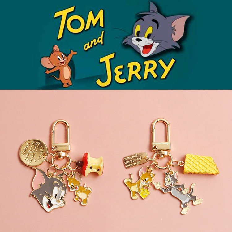 Móc khóa hình mèo tom và chuột Jerry tinh nghịch