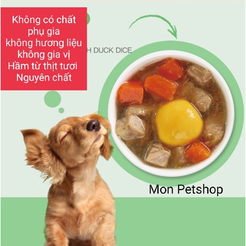 Soup thịt rau củ dinh dưỡng cho thú cưng ( hộp 100g)