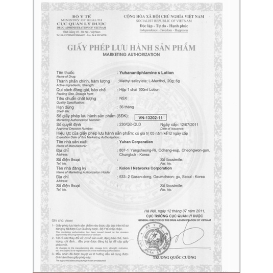 Dầu nóng xoa bóp Hàn Quốc Antiphlamine 100ml - chính hãng mẫu mới màu xanh