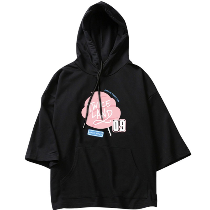 Áo hoodie tay lửng in tên album TWICELAND nhóm nhạc TWICE