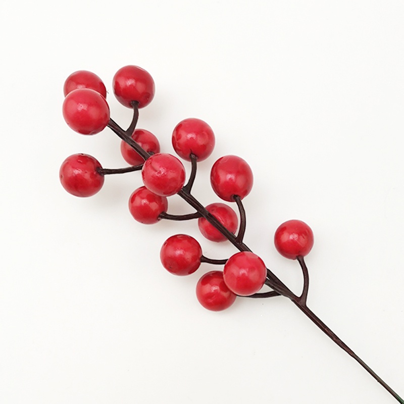 (Gói 5 Cái) Chùm Berry Giả 21cm Trang Trí Cây Thông Giáng Sinh