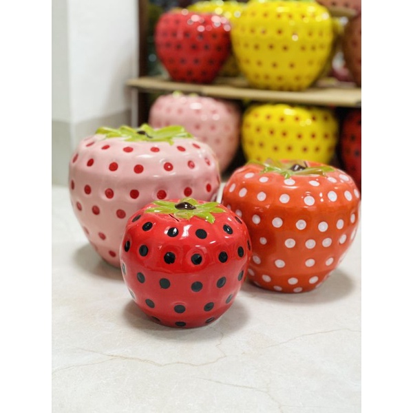 ỐNG TIẾT KIỆM HÌNH QUẢ DÂU GỐM SỨ BÁT TRÀNG CAO 20CM