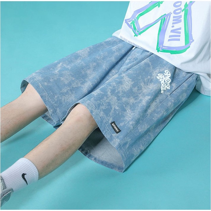 Quần đùi nam ống rộng bóng rổ màu xanh nước biển đẹp k236 Pon.mens